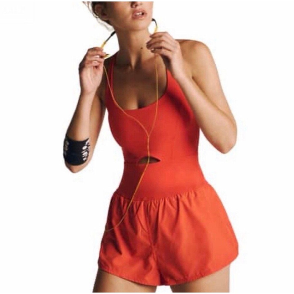 Free People Righteous Runsie Red Large